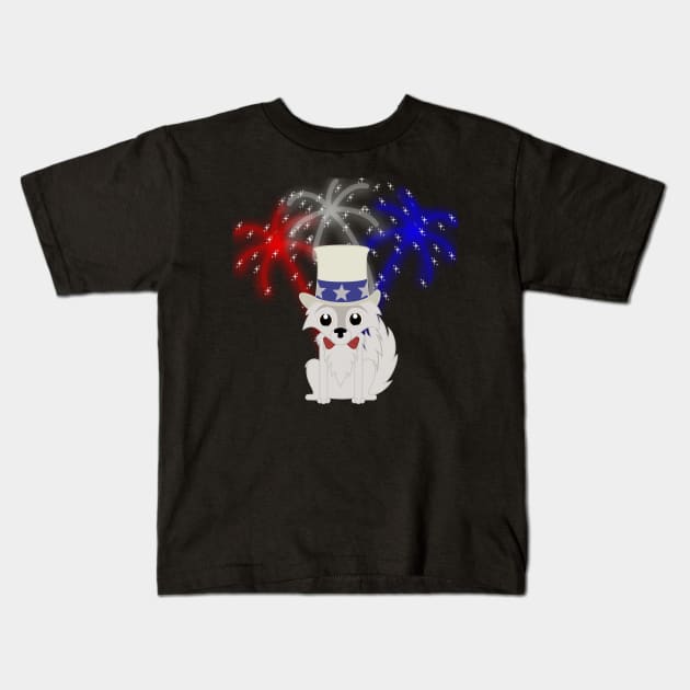 Independence Puppy Kids T-Shirt by Snow Paw Treasures
